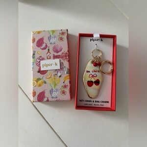 Piper K La Dolce Ma’ Cherie and Gold Key Chain & Bag Charm